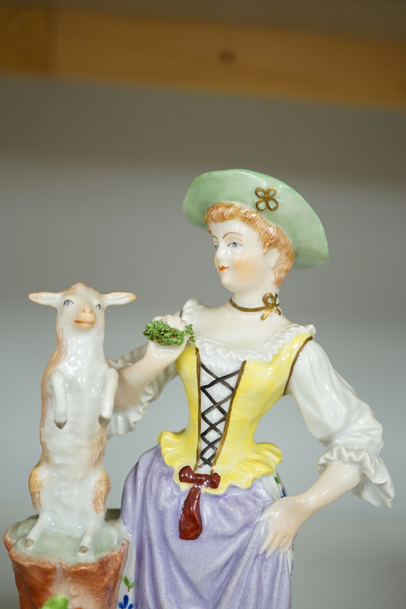 Six German porcelain figures by Sitzendorf, Dresden, etc. tallest 21.5 cm. Condition - good.